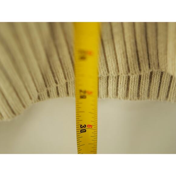 Eddie Bauer Sweater Mens TL Large Beige Knit Crewneck 90s - Picture 6 of 7